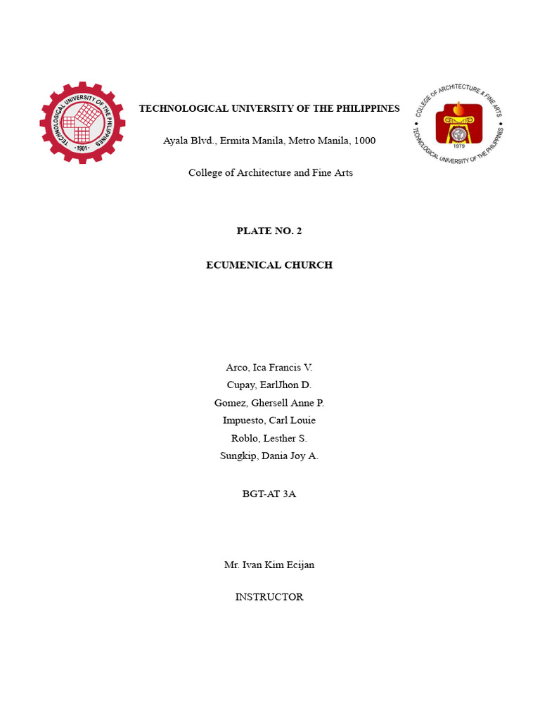 Ecumenical Church Design Proposal | PDF | Ecumenism | Christian ...