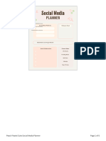 Peach Pastel Cute Social Media Planner 