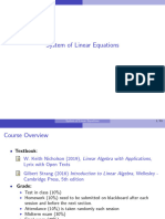 1 System of Linear Equation