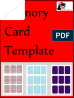 Free Memory Card Template