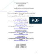 Factores Sociodemográficos y Síndrome de Burnout en Estudiantes de Odontología Sociodemographic Factors and Burnout Syndrome in Dental Students