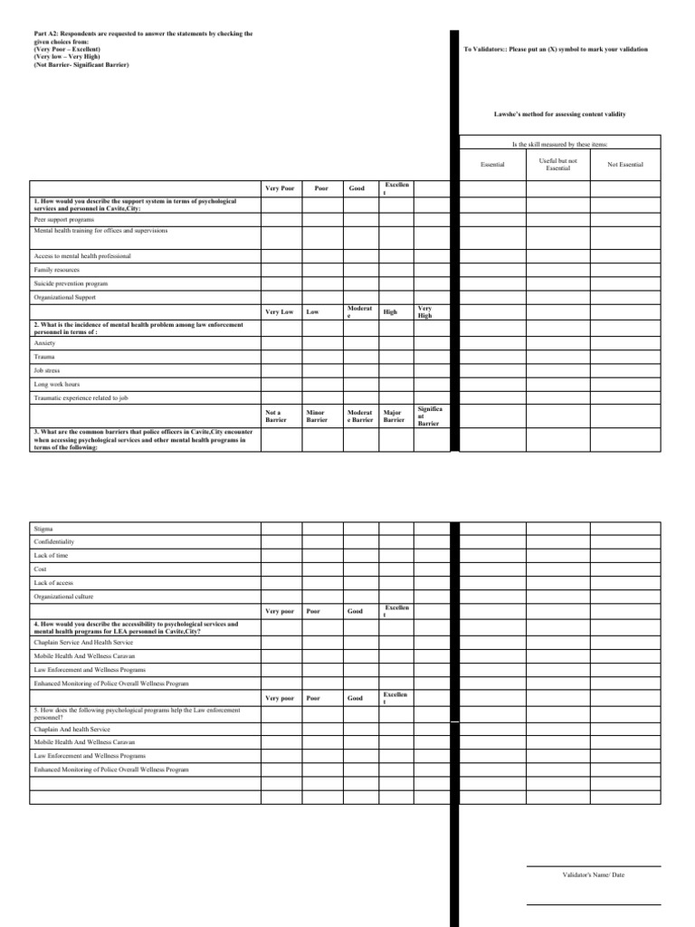 Validation tool 2nd part pdf mental health psychological trauma