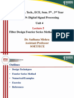 Lecture 5 FIR Digital Filter Design Numerical