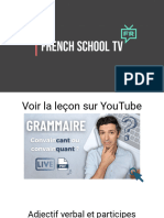 Adjectif Verbal Et Participe Présent en Français