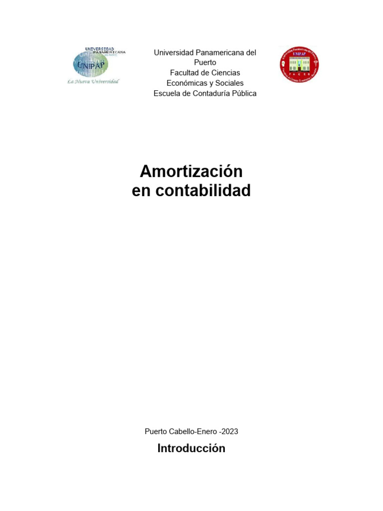 Amortización En Contabilidad Pdf Interés Contabilidad