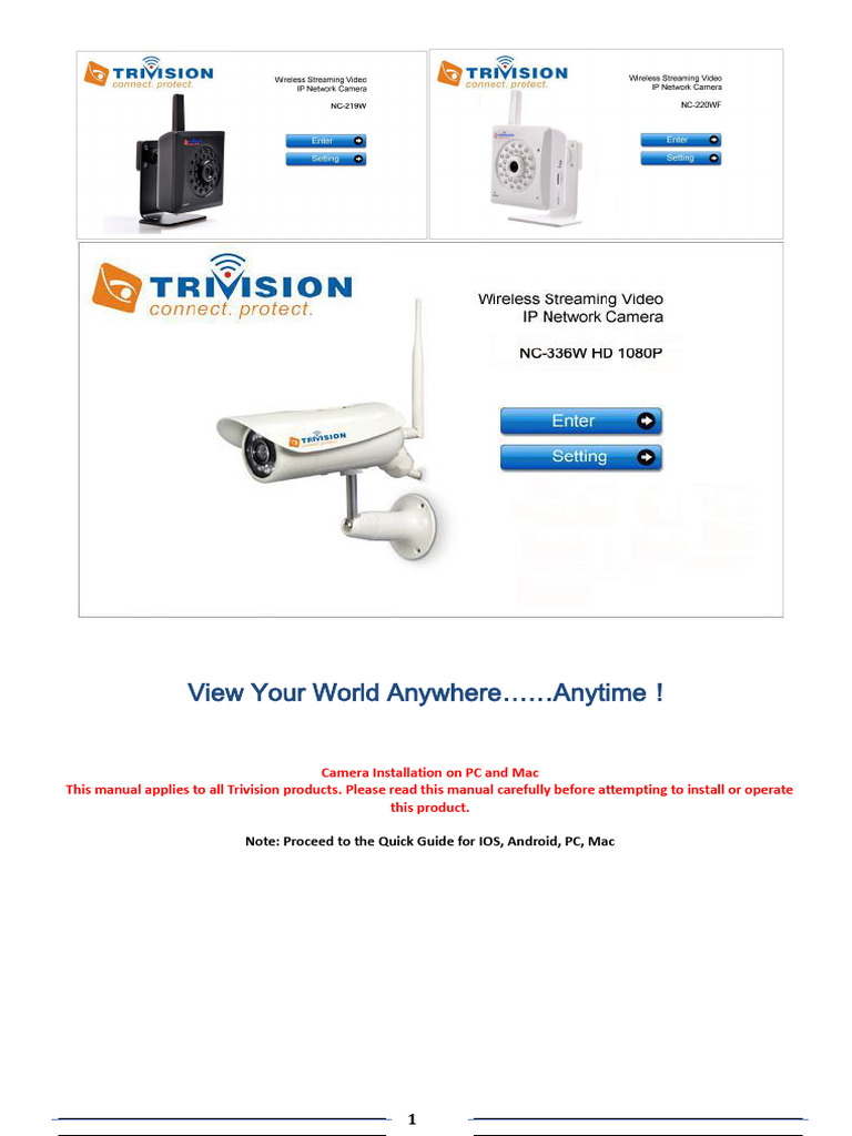 TriVision Manual 20141024 | PDF | Port (Computer Networking) | Ip Address