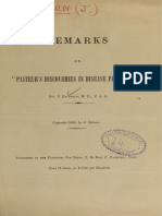 Remarks On "Pasteur's Discoveries in Disease Prevention"