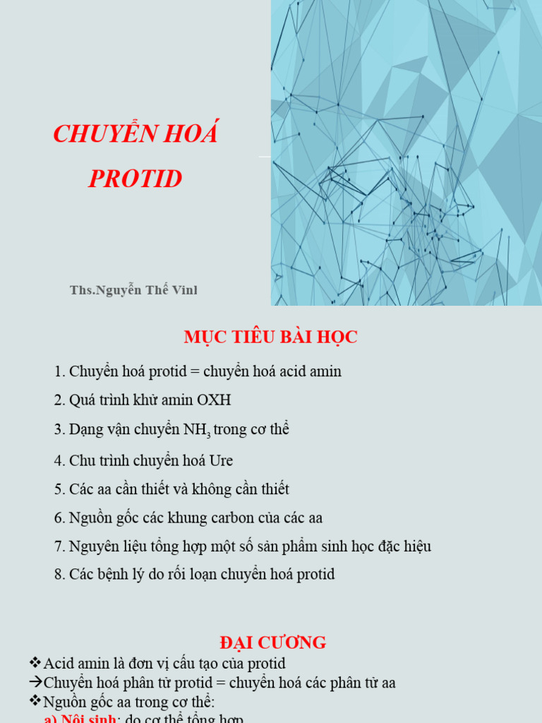 Chuyển Hoá Protid 1 | PDF