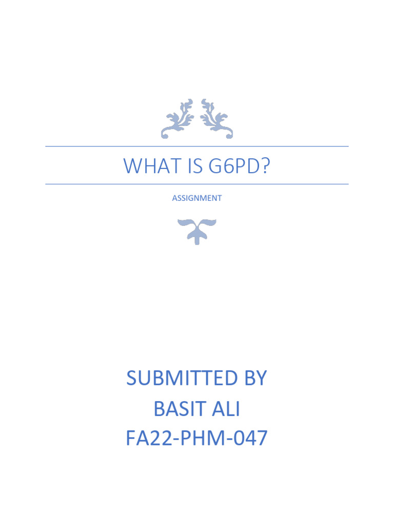 What Is G6PD PDF Medical Specialties Causes Of Death