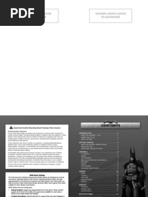 Batman Arkham Asylum PC Manual