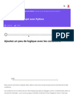 7ajoutez Un Peu de Logique Avec Les Conditions - Démarrez Votre Projet Avec Python - OpenClassrooms