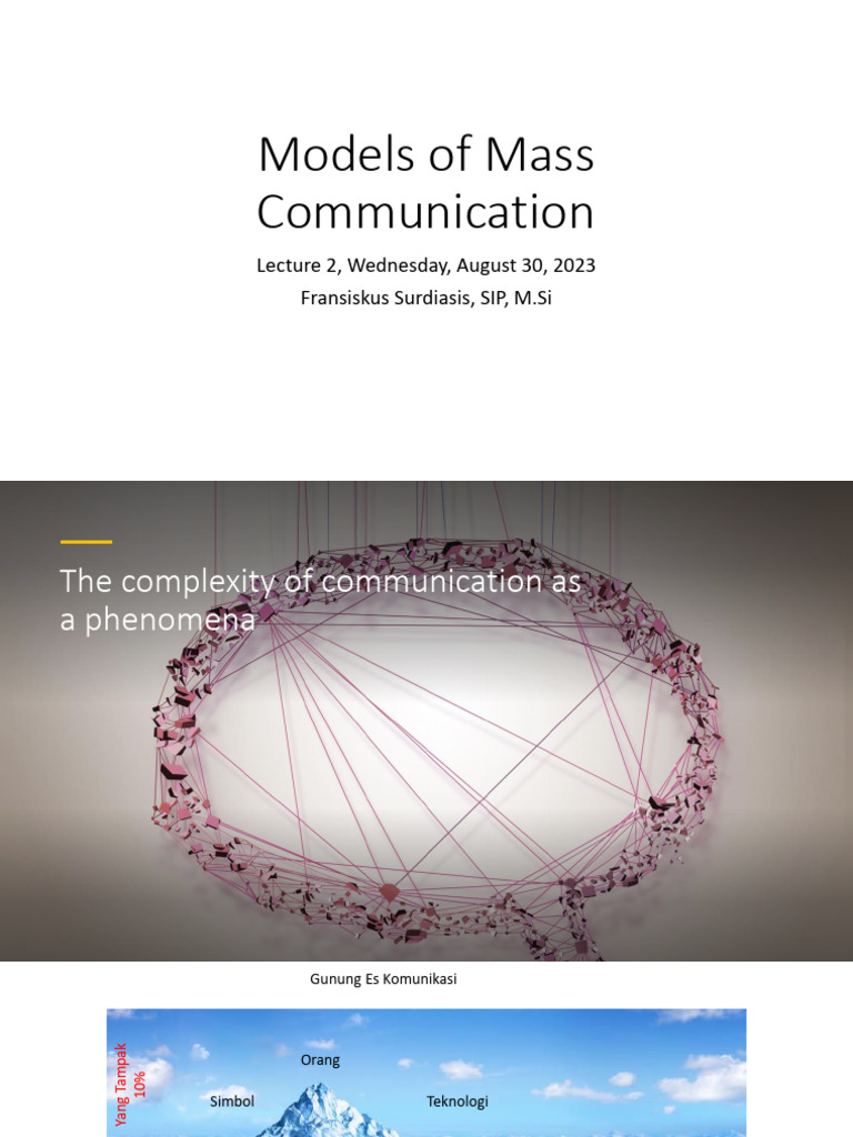 Lecture 2 - Models of Mass Communication | PDF