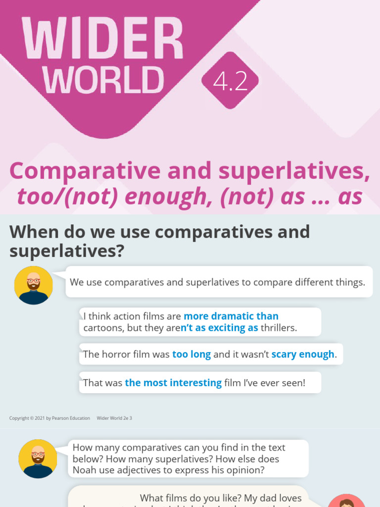 Wider World 3 Second Edition Grammar Presentation - 4.2 | PDF | Movie ...