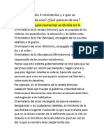 Cuáles Eran Los 4 Ministerios y A Que Se Dedicaban Cada Uno