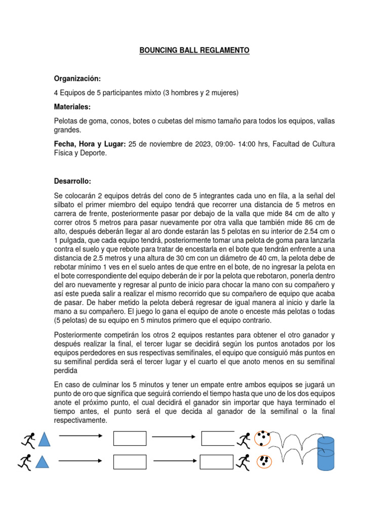 Reglamento del Juego Bouncing Ball | PDF | Pelota | Deportes