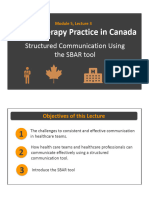 5.3 - Structured Communication Using The SBAR Tool