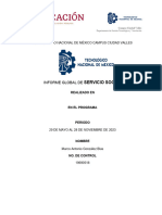 Servicio Social: Informe Global de