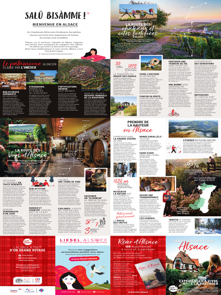 Carte Touristique Alsace | PDF | Vins | Randonnée