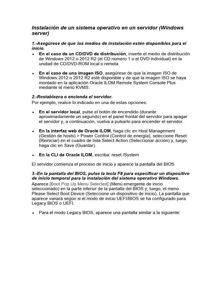 Guía de instalación de Windows Server 2012 | PDF | Arranque | Microsoft ...
