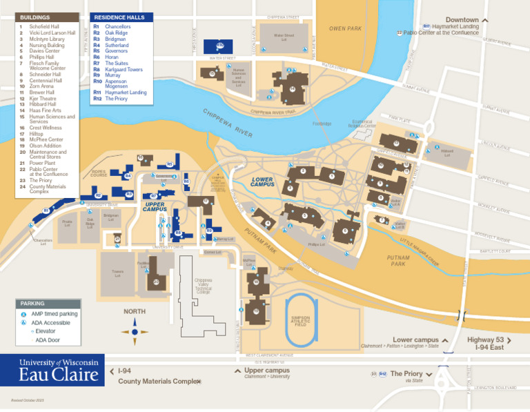 UW-Eau Claire Campus Map Overview | PDF