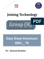 Data Sheet Aluminium 6061 t6 Group (H)