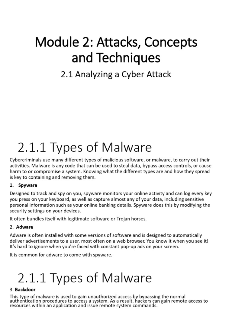 Cybersecurity module 2 pdf malware computer virus
