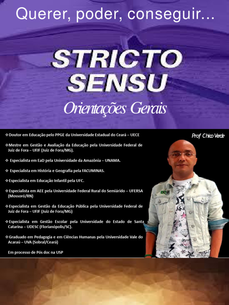 Pós-Graduação Stricto Sensu no Brasil | PDF | Pós-graduação | Mestrado