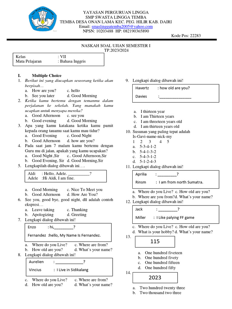 Bahasa Inggris Kelas Vii Pdf