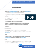 Modelo de Contrato de Arrendamiento de Vivienda