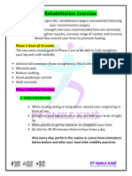 ACL Rehabilitation Exercise Phase 1