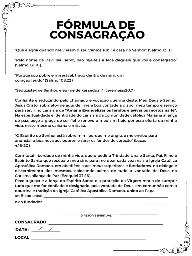 Fórmula de Consagração a Nossa Senhora | PDF