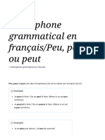 Homophone Grammatical en Français - Peu, Peux Ou Peut - Wikiversité