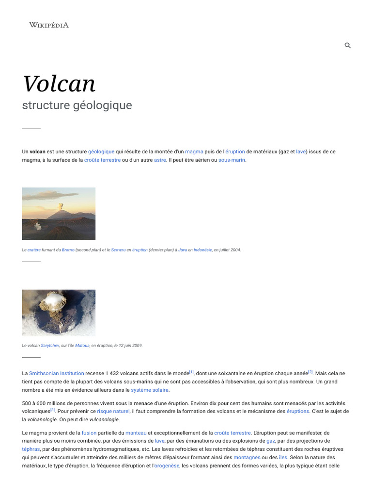 Comprendre les volcans et leurs éruptions | PDF | Volcan | Types d ...