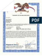 Certificato FDA 2022 2