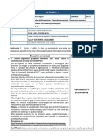 Informe 1 - Pensamiento Logico y Pensamiento Logico Matematico - Grupo #3