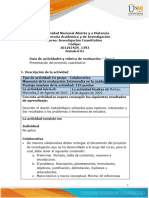 Guia de Actividades y Rúbrica de Evaluación - Paso 5 - Presentación Del Proyecto Cuantitativo