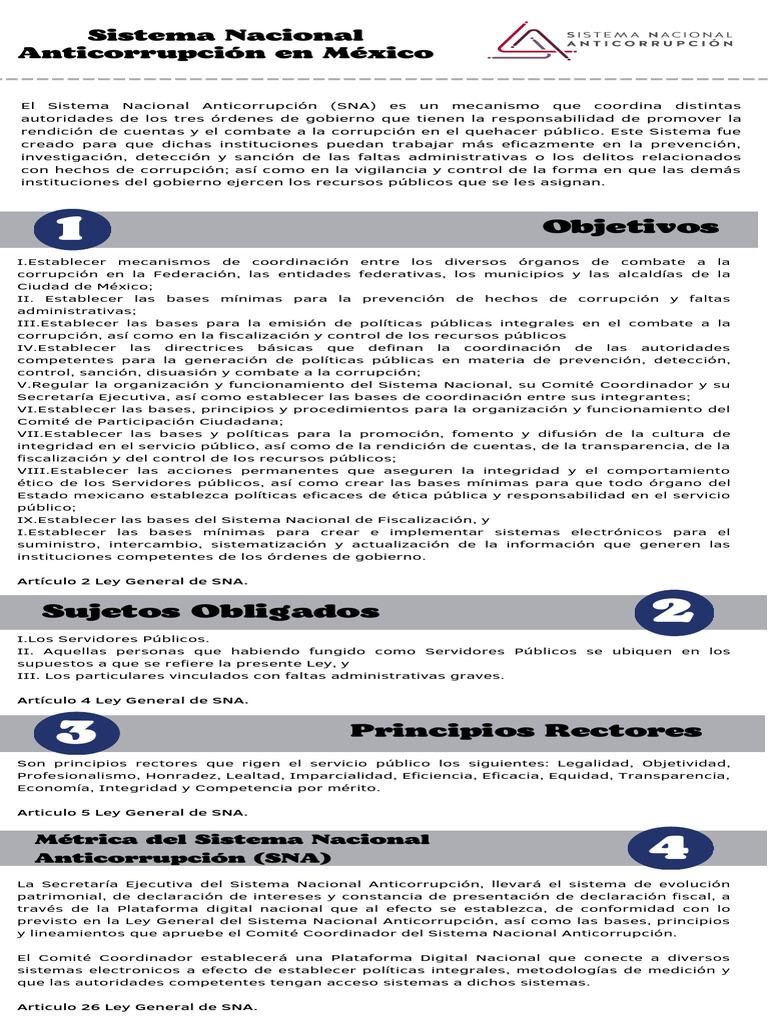 Ley General del Sistema Anticorrupción | PDF | Corrupción política ...