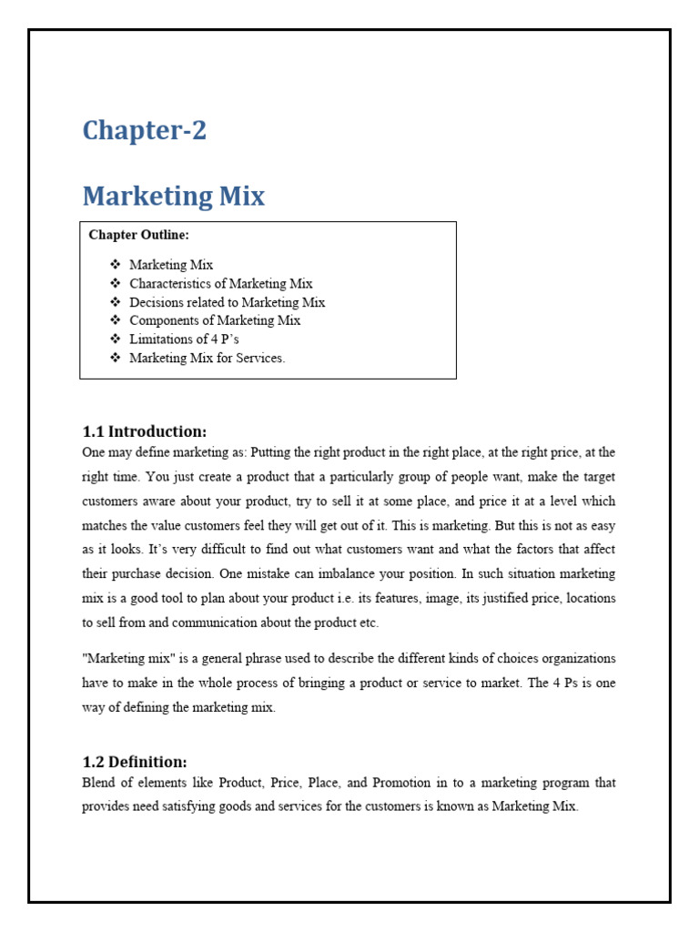 Understanding the Marketing Mix Essentials | PDF | Marketing | Product ...