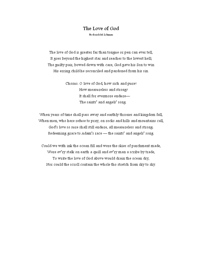 The Love of God | PDF
