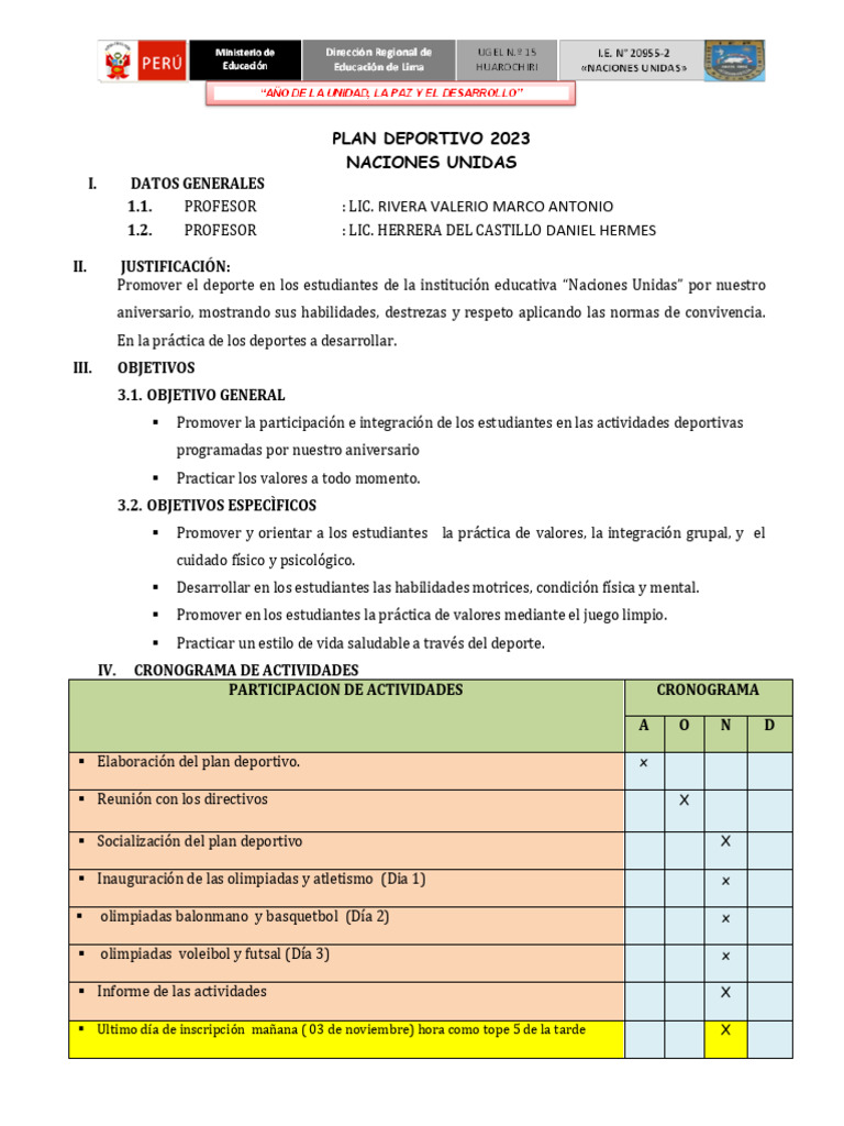Olimpiadas 2023 en Naciones Unidas | PDF | Deporte del atletismo ...