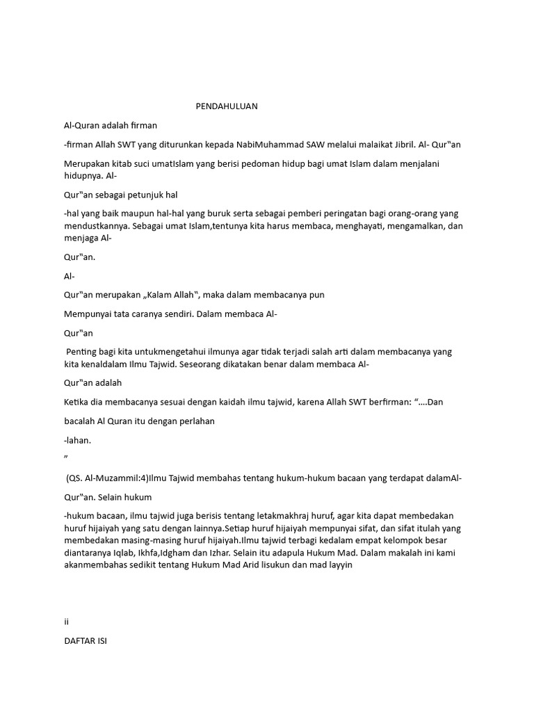 Pengertian dan Contoh Mad Iwad | PDF | Agama & Spiritualitas