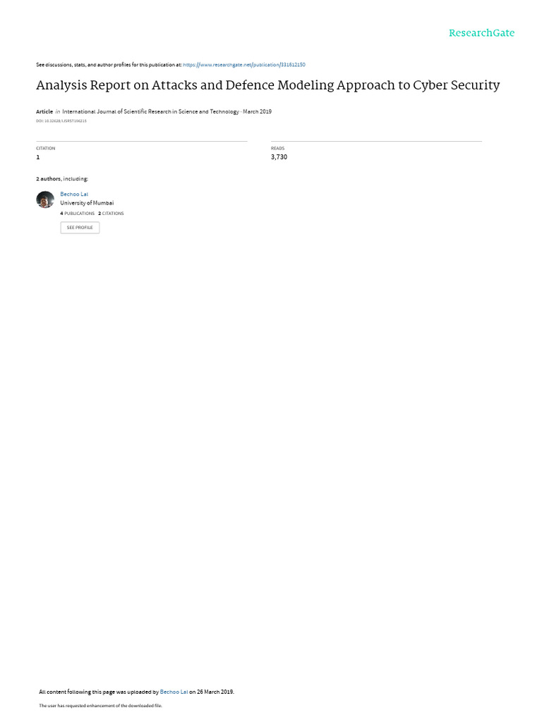Analysis Report On Attacks and Defence Modeling Ap | PDF | Security ...