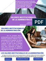 Valores Institucionales de La Administración: Genesis Lucena Genesis Carreño