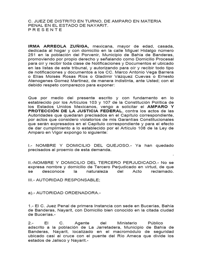 Amparo contra orden de aprehensión | PDF | Violación | México