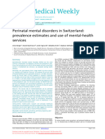 Perinatal Mental Disorders in Switzerland - Prevalence Estimates and Use of Mental-Health Services
