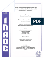 Detección y Reconocimiento de Activación en Datos 4D de Resonancia Magnética Funcional Por Análisis Multiresolución y Multivariable