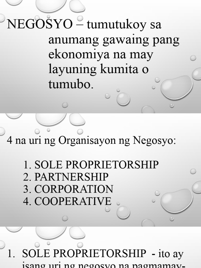 Organisasyon NG Negosyo | PDF