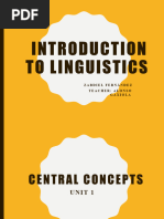 Introduction to Linguistics Final