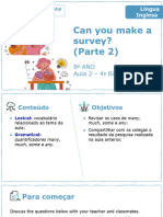 Can You Make A Survey? (Parte 2) : 8º ANO Aula 2 - 4º Bimestre