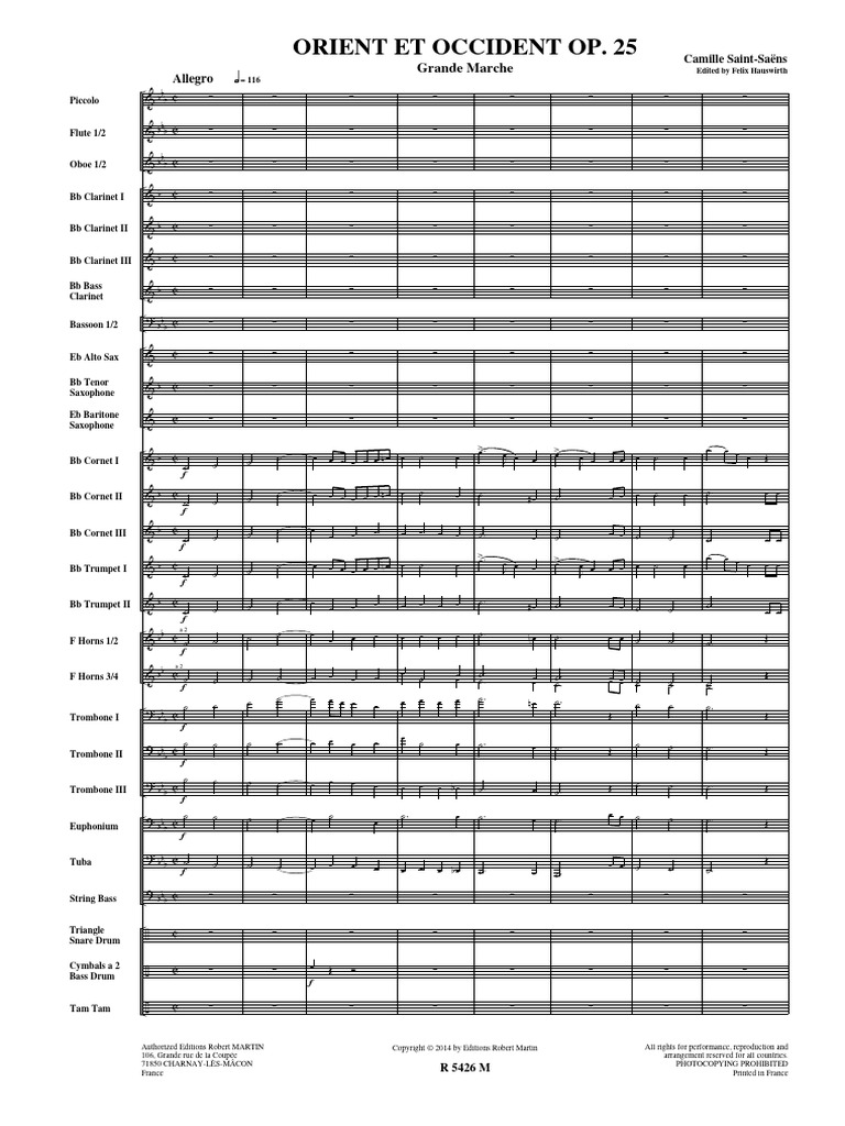 Orient Et Occident.00 Score | PDF | Ensemble de musique classique ...